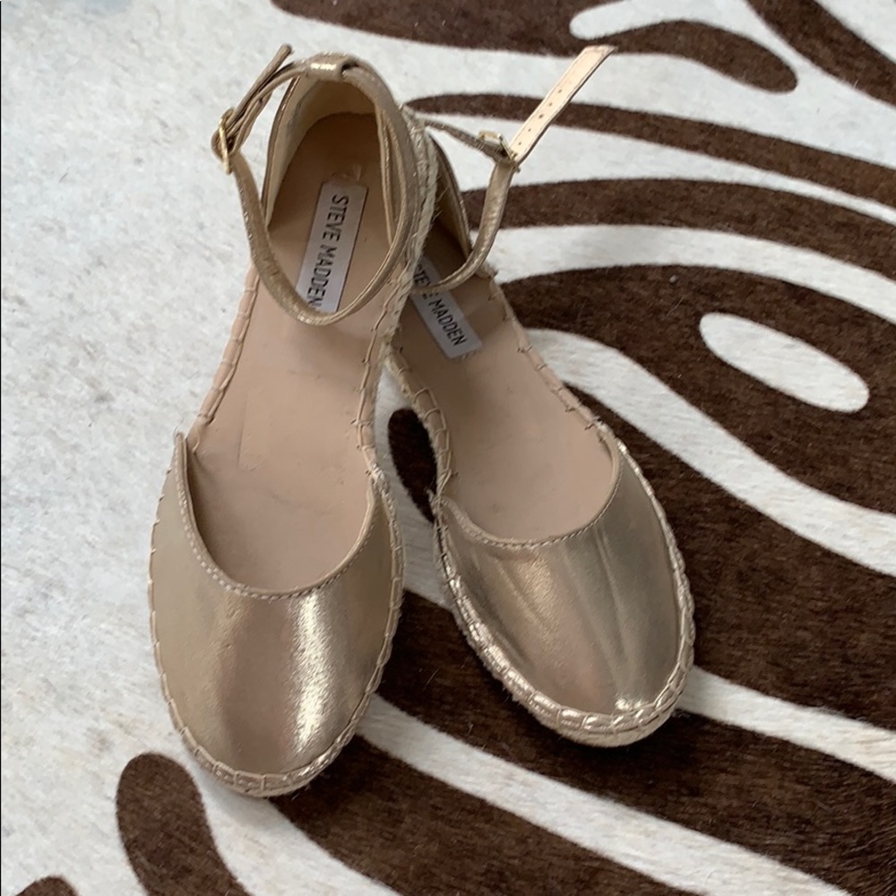 Champagne/Light Gold Espidrille flats